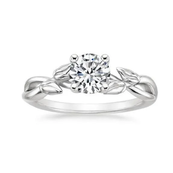 Rings White Gold Round Solitaire Natural Earth Mined Diamond 160 Carats Engagement Ring New GB Rings White Gold Round Solitaire Natural Earth Mined Diamond 160 Carats Engagement Ring New GB