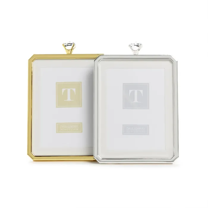 Twos Company Rings Twos Company Clear Diamond Ring 5X7 Photo Frame Assorted 2 Colors Twos Company Rings Twos Company Clear Diamond Ring 5X7 Photo Frame Assorted 2 Colors