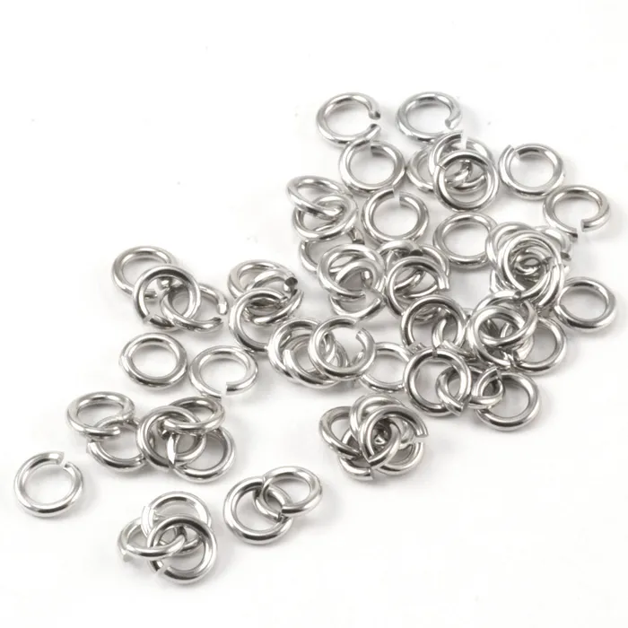 WM Bracelets Stainless Steel 4mm ID 18 Gauge Jump Rings 12 oz 125 rings