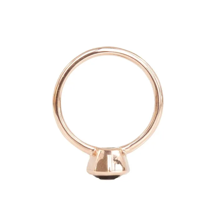 141ct Bezel Set Octagon Unheated Sapphire Ring in 14k Rose Gold Anueva Jewelry Rings