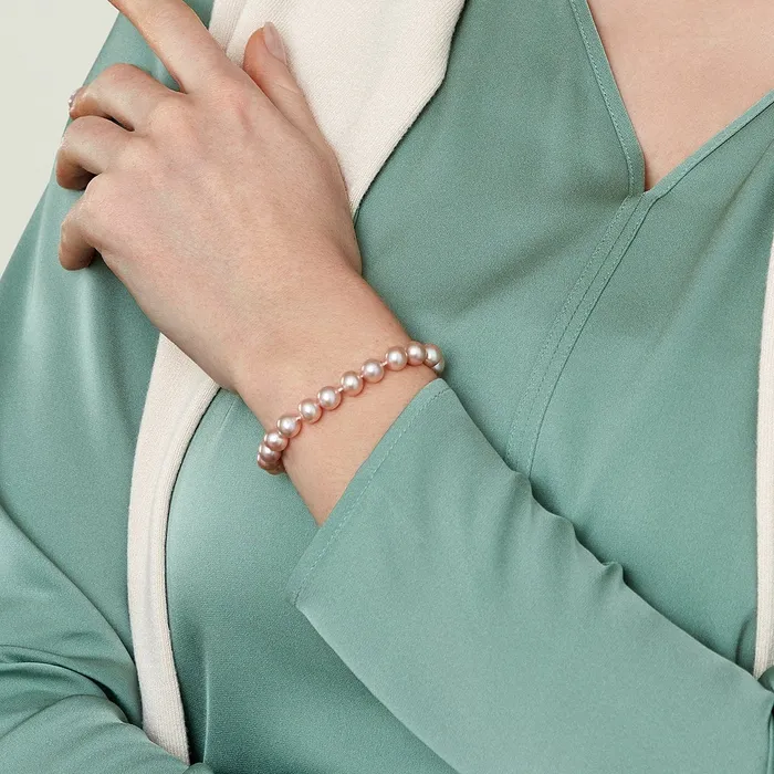 6570mm Pink Freshwater Pearl Bracelet AAA Quality SPT Bracelets