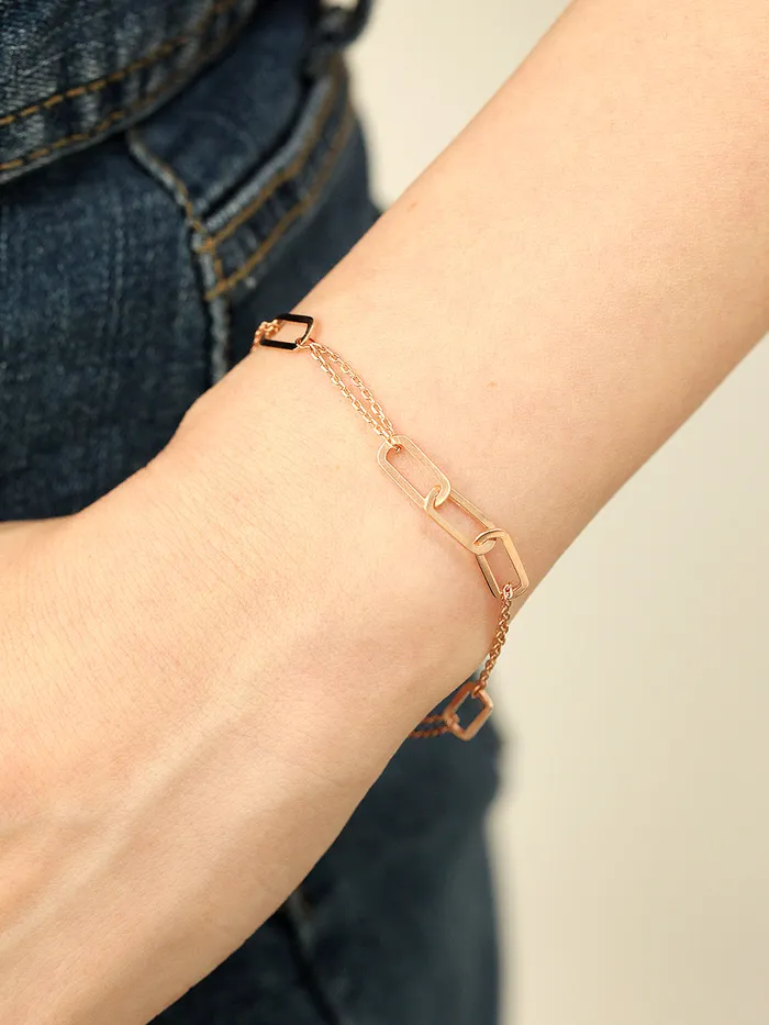 Bracelets MinimalBijoux 14K 18K Gold Clip Link Chain Bracelet