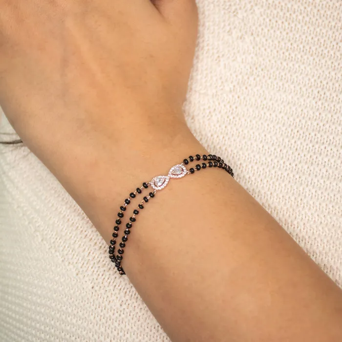 Delicate Infinity Layered Mangalsutra Bracelet Upakarna Bracelets