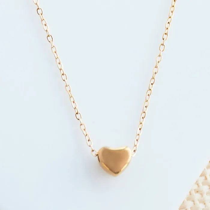 Golden Heart Necklace Upakarna Necklaces