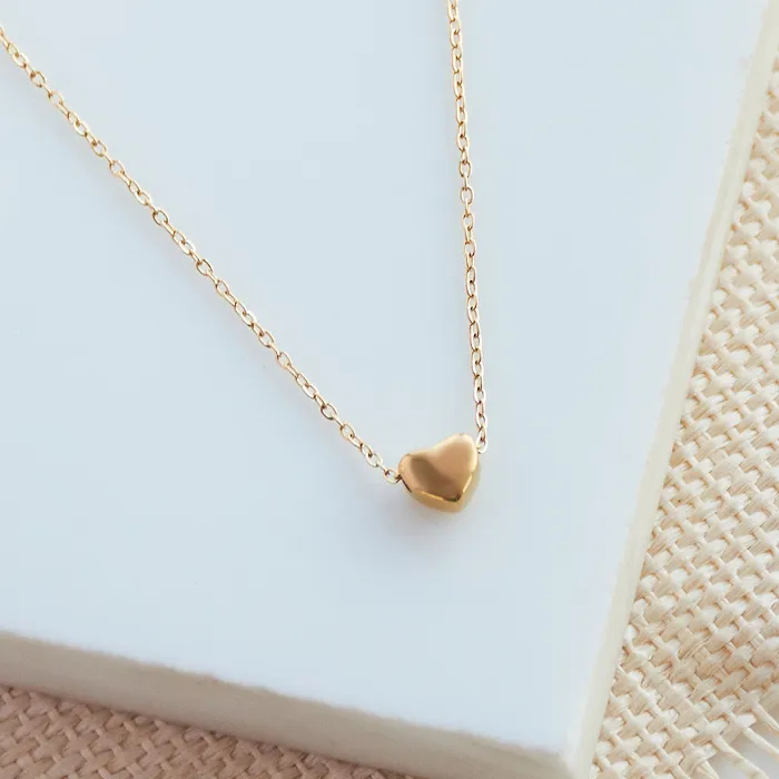 Golden Heart Necklace Upakarna Necklaces