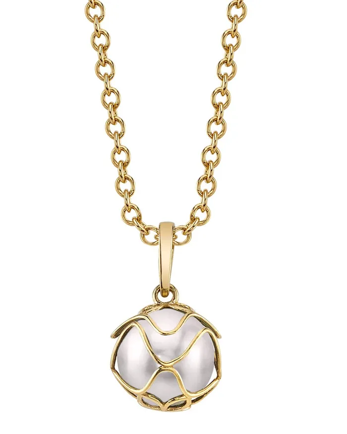 Japanese Akoya Pearl Cora Pendant SPT Necklaces
