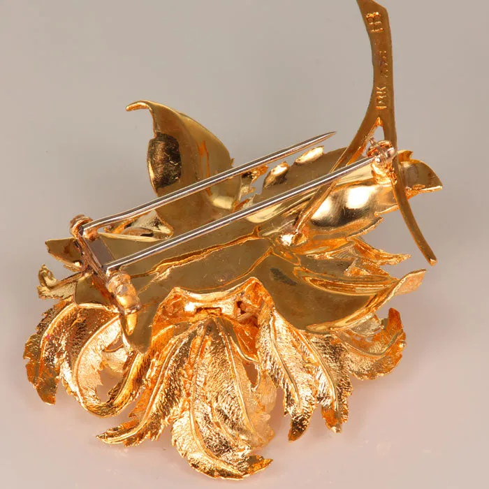 Moriartys Gem Art PreStyled Sets 18K Yellow Gold PinBrooch by Hammerman Brothers