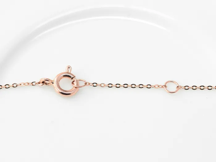 Necklaces 14K 18K Gold Flower Key Necklace MinimalBijoux