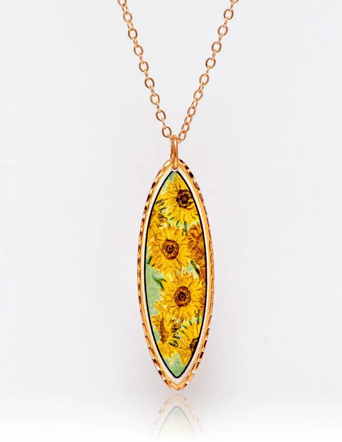 Necklaces artuckycom Van Gogh Sunflowers Necklace