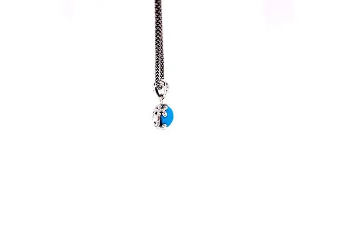 Necklaces Samuel B Glow Necklace Turquoise