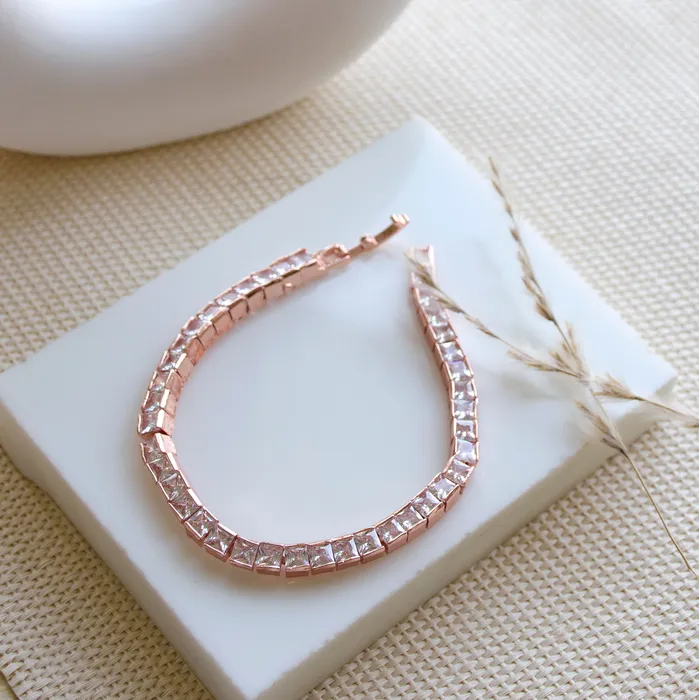 Rosy Glam Tennis Bracelet Upakarna Bracelets