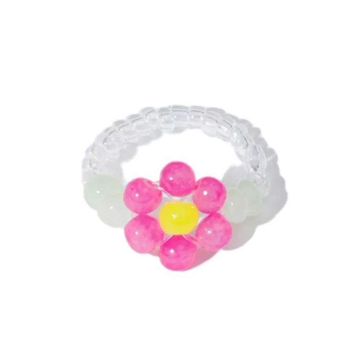 shopsnackbreak Rings Flower Power Ring in Cherry